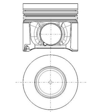 Píst MAHLE ORIGINAL 081 PI 00115 000