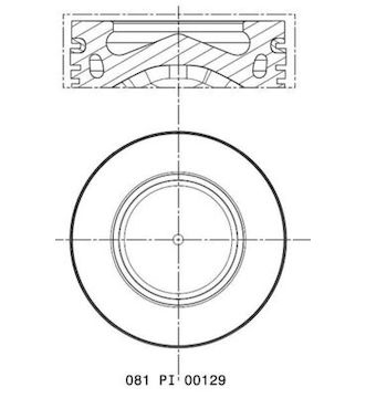 Píst MAHLE ORIGINAL 081 PI 00129 000