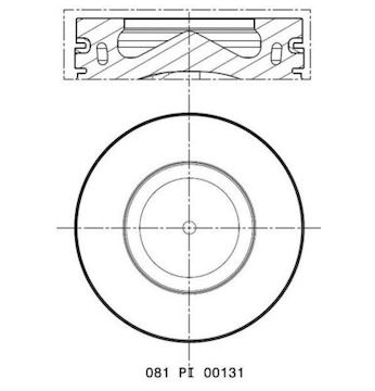 Píst MAHLE ORIGINAL 081 PI 00131 000