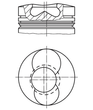 Píst MAHLE ORIGINAL 099 PI 00133 000