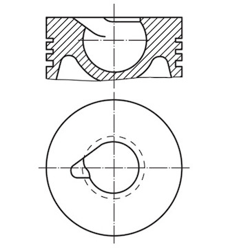 Píst MAHLE ORIGINAL 227 34 22
