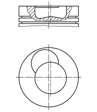 Píst MAHLE ORIGINAL 227 PI 00101 020