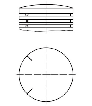 Píst MAHLE ORIGINAL 535 PI 00100 000