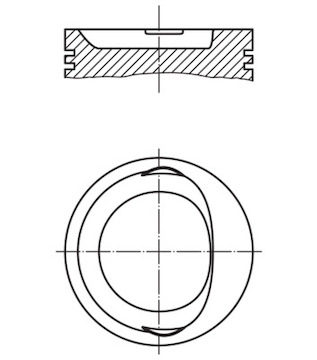 Píst MAHLE ORIGINAL 568 10 00