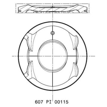 Píst MAHLE ORIGINAL 607 PI 00115 001