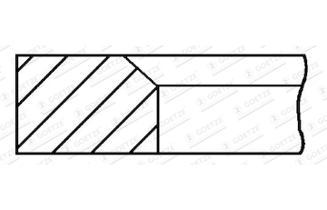 Pístní kroužek GOETZE ENGINE 1.0mm 001IF CR P ST