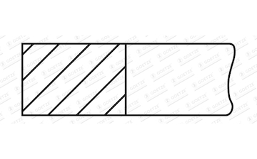 Pístní kroužek GOETZE ENGINE 1.2mm 001 NT P ST