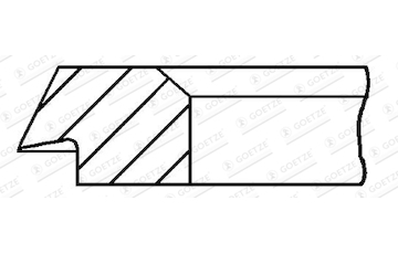 Pístní kroužek GOETZE ENGINE 1.2mm 026IF CR GOE13