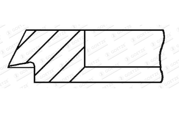 Pístní kroužek GOETZE ENGINE 1.2mm 026IFU P GOE13