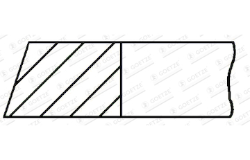 Pístní kroužek GOETZE ENGINE 1.588mm 006