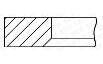 Pístní kroužek GOETZE ENGINE 1.5mm 001IFU NT ST