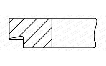 Pístní kroužek GOETZE ENGINE 1.5mm 023 P GOE12