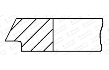 Pístní kroužek GOETZE ENGINE 1.5mm 050 P F14