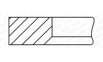 Pístní kroužek GOETZE ENGINE 2.0mm 001IFU P IKA