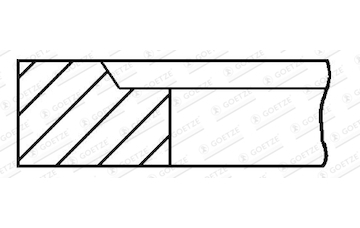 Pístní kroužek GOETZE ENGINE 2.0mm 001IW CR P GOE13