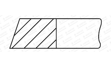 Pístní kroužek GOETZE ENGINE 2.0mm 005 P F12/F14