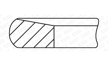 Pístní kroužek GOETZE ENGINE 2.0mm 007 NT P ST
