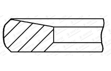 Pístní kroužek GOETZE ENGINE 2.0mm 007IFU CK P KV1