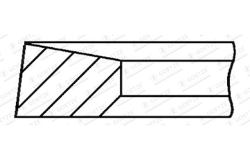 Pístní kroužek GOETZE ENGINE 2.0mm 011IFU CRP GOE13