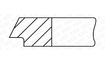 Pístní kroužek GOETZE ENGINE 2.0mm 050 P F12/F14