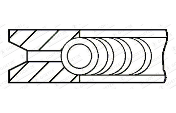 Pístní kroužek GOETZE ENGINE 2.0mm 236 KV1