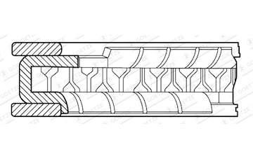 Pístní kroužek GOETZE ENGINE 2.0mm 712 PVD ST