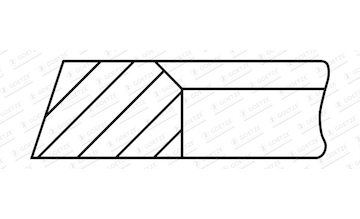 Pístní kroužek GOETZE ENGINE 2.385mm 005IF P GOE12