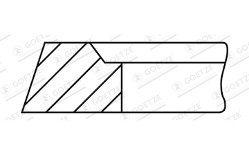 Pístní kroužek GOETZE ENGINE 2.5mm 005IW CK P GOE13