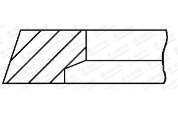 Pístní kroužek GOETZE ENGINE 2.5mm 005IWU CRP GOE13