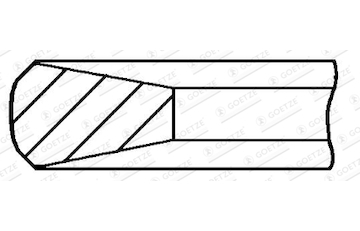 Pístní kroužek GOETZE ENGINE 2.5mm 008 MO P KV1