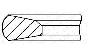 Pístní kroužek GOETZE ENGINE 2.5mm 008IF CR P KV1