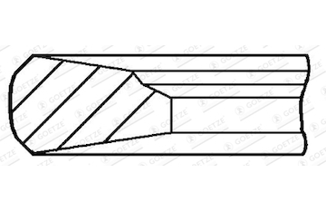 Pístní kroužek GOETZE ENGINE 2.5mm 008IW CK P KV1