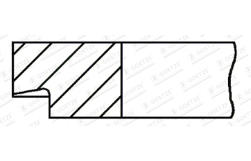 Pístní kroužek GOETZE ENGINE 2.5mm 023 P GOE13