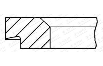 Pístní kroužek GOETZE ENGINE 2.5mm 023IF P GOE13