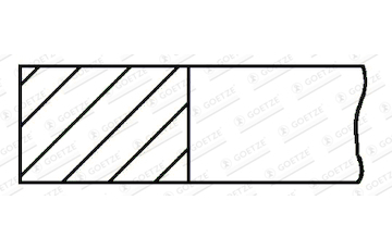 Pístní kroužek GOETZE ENGINE 3.0mm 001 CR P GOE13