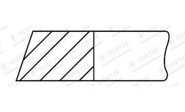 Pístní kroužek GOETZE ENGINE 3.0mm 005 CR F14