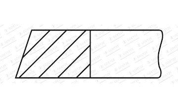 Pístní kroužek GOETZE ENGINE 3.0mm 005 CR P F12