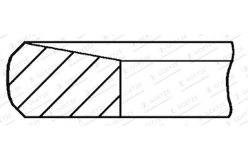 Pístní kroužek GOETZE ENGINE 3.0mm 007 CR NT ST