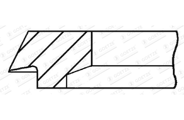 Pístní kroužek GOETZE ENGINE 3.0mm 026IWU CR P F14