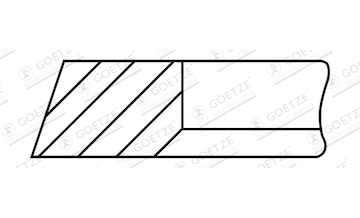 Pístní kroužek GOETZE ENGINE 3.16mm 005IFU NT P KV1