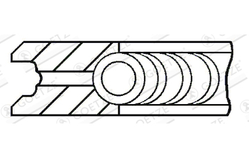 Pístní kroužek GOETZE ENGINE 3.175mm 232 P GOE13