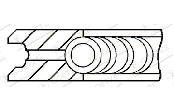 Pístní kroužek GOETZE ENGINE 3.17mm 232 P GOE12