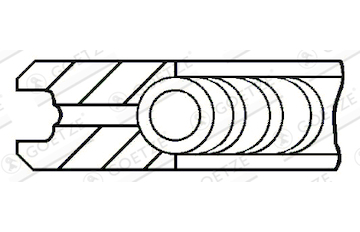 Pístní kroužek GOETZE ENGINE 3.465mm 231 CR P GOE13