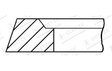 Pístní kroužek GOETZE ENGINE 3.46mm 005IW CRP GOE13