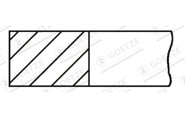 Pístní kroužek GOETZE ENGINE 3.5mm 001 CK KV1