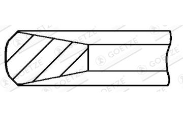 Pístní kroužek GOETZE ENGINE 3.5mm 008 CK P KV1