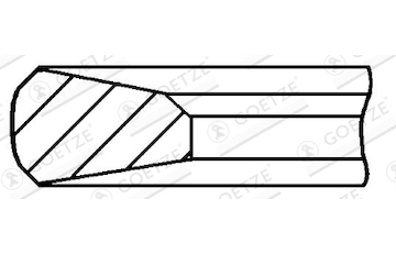 Pístní kroužek GOETZE ENGINE 3.5mm 008IF MOL P KV1