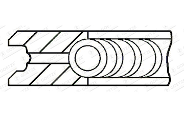 Pístní kroužek GOETZE ENGINE 3.968mm 232