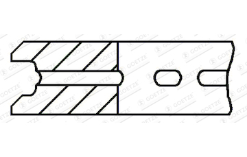 Pístní kroužek GOETZE ENGINE 4.0mm 032 P GOE12