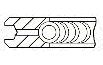 Pístní kroužek GOETZE ENGINE 4.0mm 231LKZ CKP GOE13